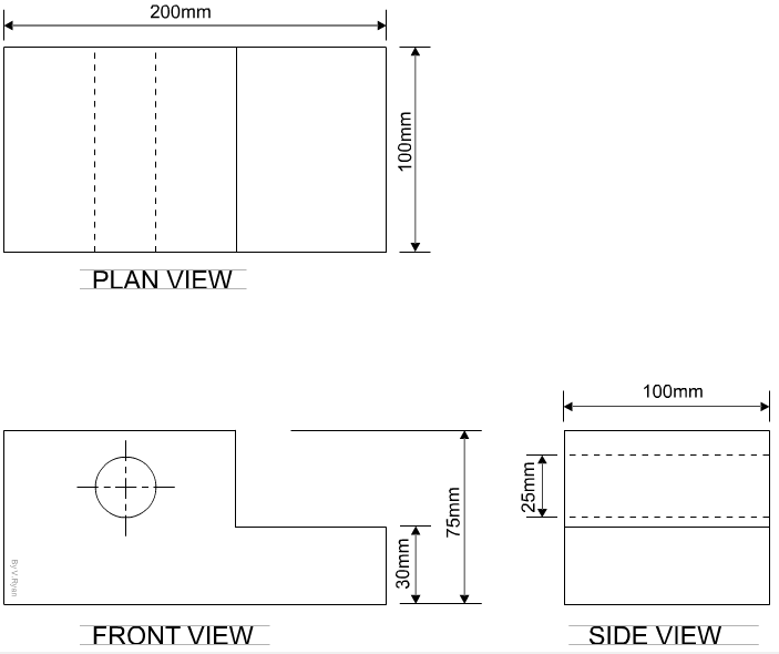 703x590 introduction to third angle orthographic projection - Three View Orthographic Drawing