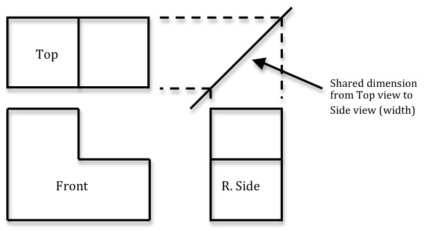 629x335 demonstrating angle projection drawing to my years - Three View Orthographic Drawing