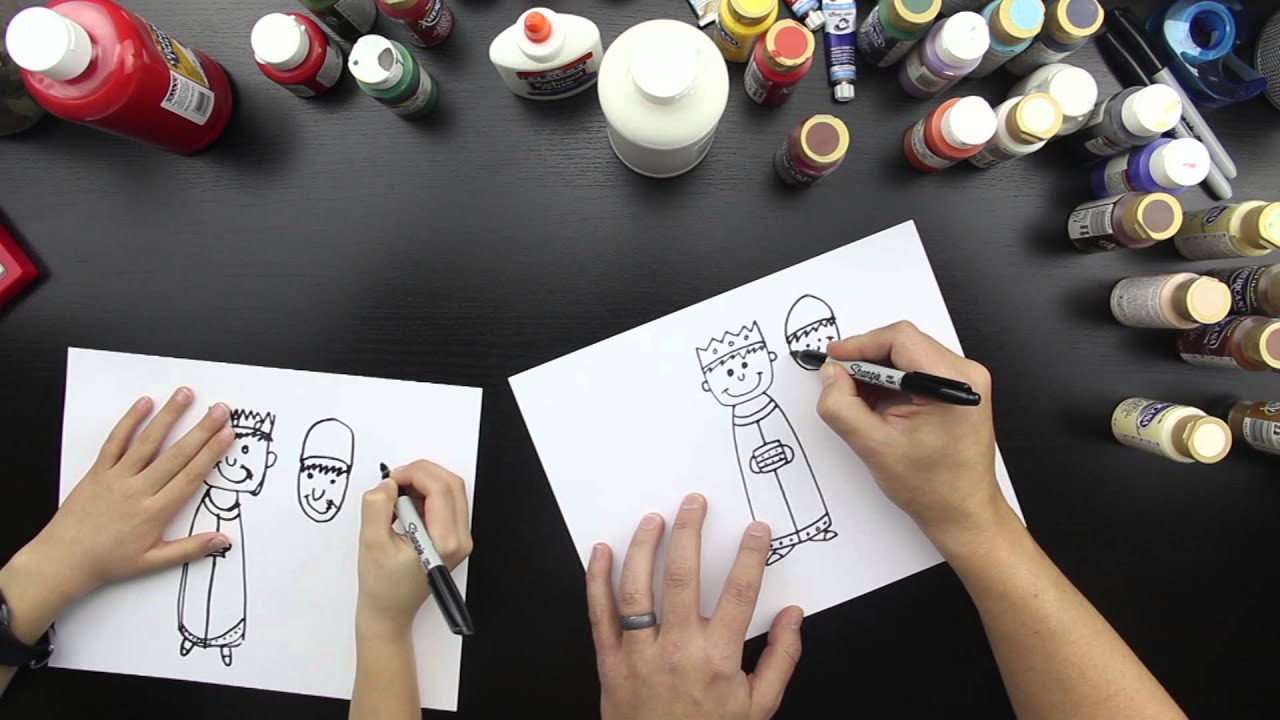 1280x720 How To Draw The Three Wise Men - Three Wise Men Drawing