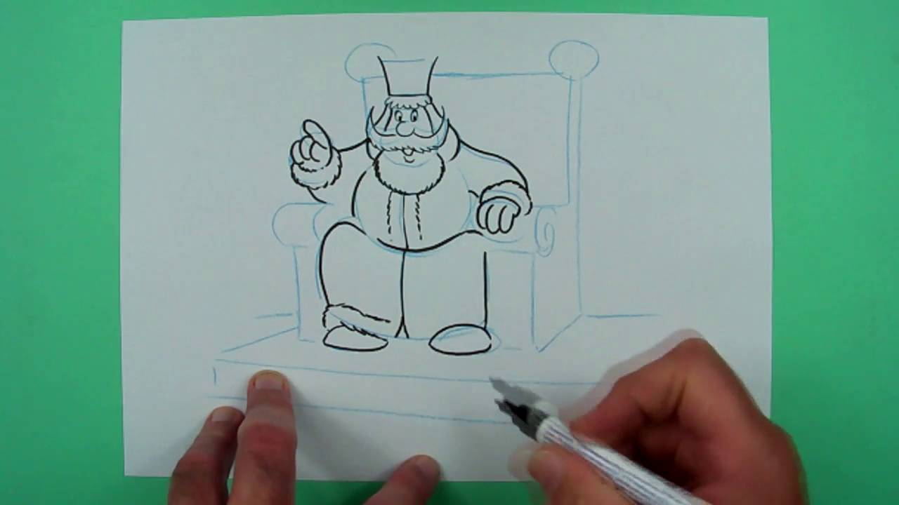 1280x720 how to draw a king on his throne drawing for kids - Throne Drawing