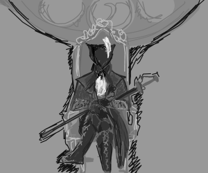 300x250 fancy man with sword sitting on throne drawing - Throne Drawing