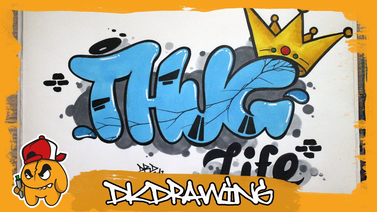 1280x720 how to draw thug life graffiti letters - Thug Life Drawing