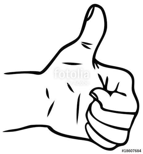 464x500 thumbs up - Thumb Drawing