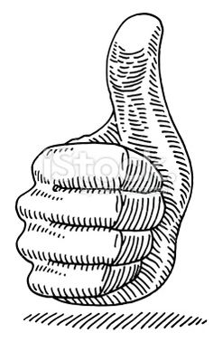 236x378 thumbs up hand drawing art in drawings, how to draw hands - Thumb Drawing