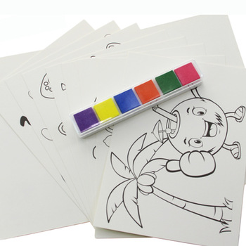 350x350 Kids Diy Thumbprint Drawing Book Paperback With Finger Ink Pad - Thumbprint Drawing