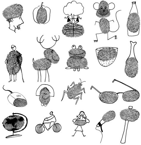 474x489 Thumbprints Of Common Things Thumbprint Drawings Art For Kids - Thumbprint Drawing