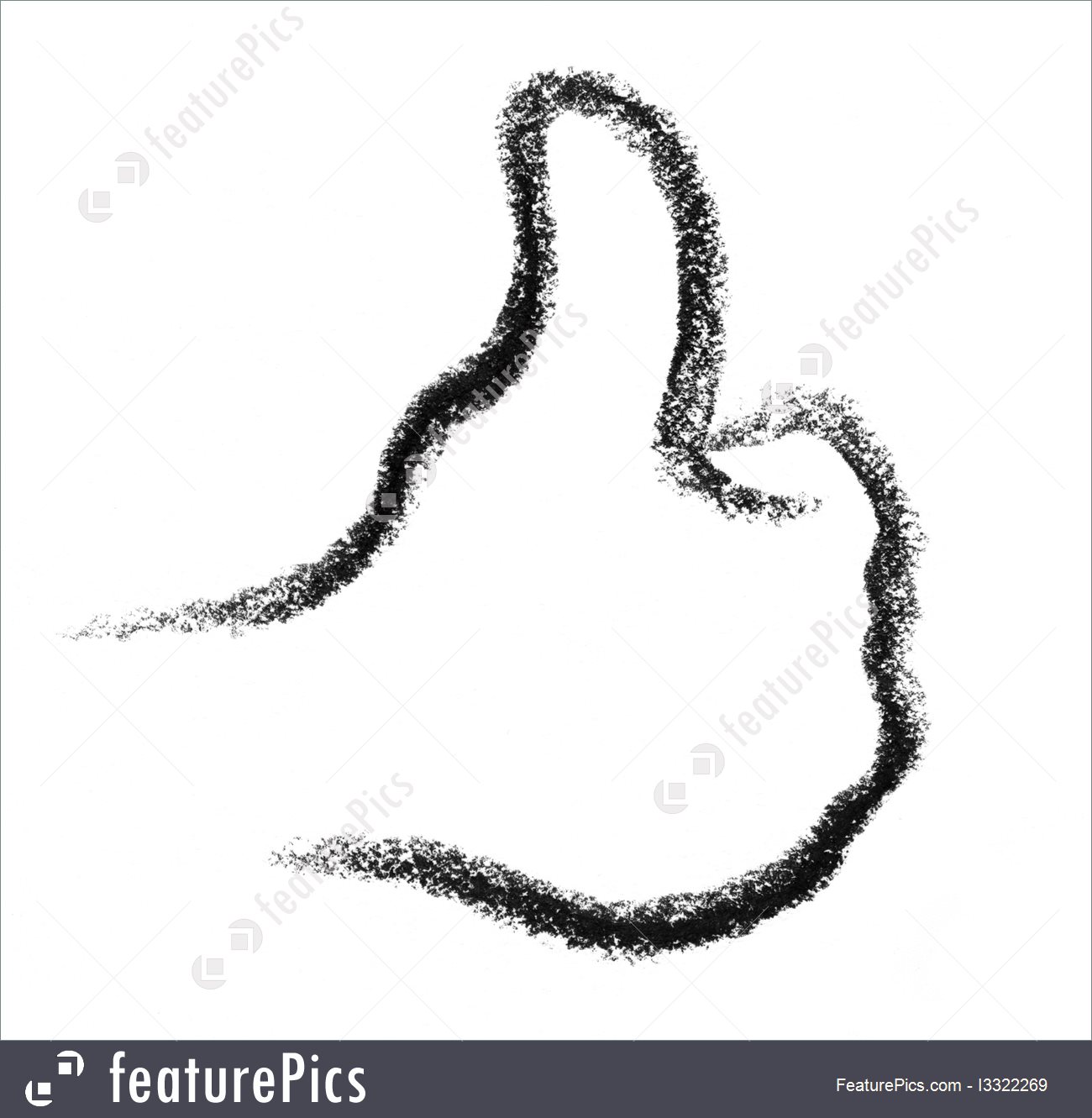 1300x1331 illustration of thumb up sketch - Thumbs Up Drawing