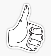 210x230 thumbs up drawing stickers redbubble - Thumbs Up Drawing