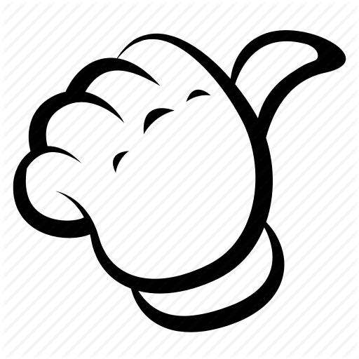 512x512 cartoon, comics, drawing, gesture, hand, like, thumbs up icon - Thumbs Up Drawing