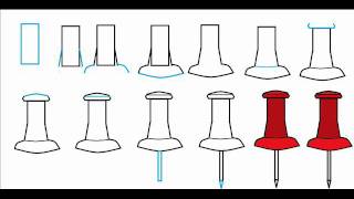 320x180 How To Draw A Thumbtack Easy Simple Step - Thumbtack Drawing