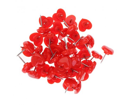 550x445 sharplace piece heart shape head push pins drawing pins - Thumbtack Drawing