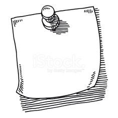 235x235 Thumbtack Note Paper Drawing Stock Photos - Thumbtack Drawing