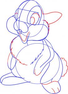 219x302 how to draw how to draw thumper from bambi - Thumper Drawing