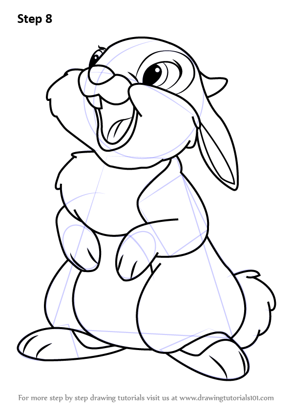 596x843 learn how to draw thumper from bambi - Thumper Drawing