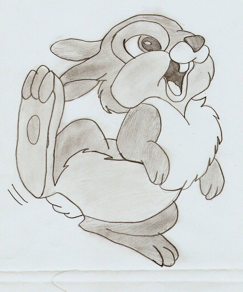 816x979 What A Cute Thumper - Thumper Drawing