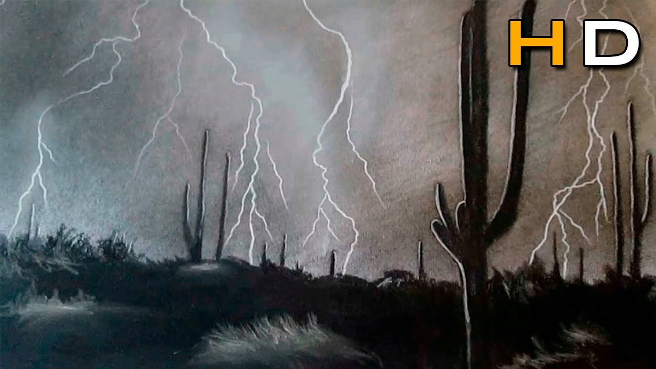1280x720 how to draw a realistic thunderstorm step - Thunder And Lightning Drawing