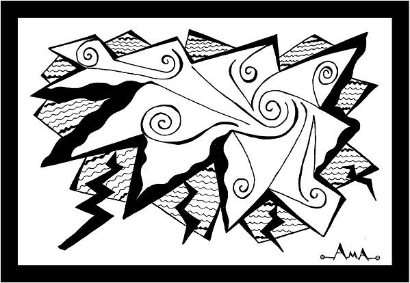 599x414 thunder and lightning drawing - Thunder And Lightning Drawing