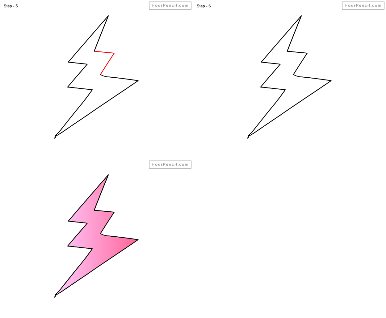 1250x1032 How To Draw Thunder For Kids Step - Thunder Drawing