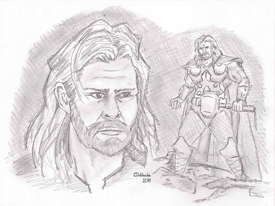 900x676 Thor Odinson God Of Thunder Drawing - Thunder Drawing