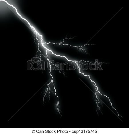 450x470 White Thunder On Black Background - Thunder Drawing