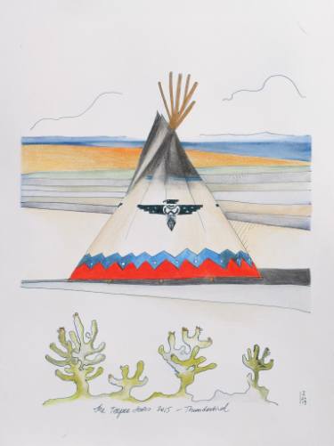 375x501 teepee series - Thunderbird Drawing