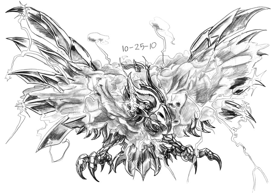 900x639 Thunderbird Animal Drawings - Thunderbird Drawing