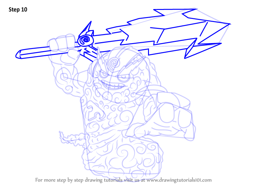 846x600 learn how to draw thunderbolt from skylanders - Thunderbolt Drawing