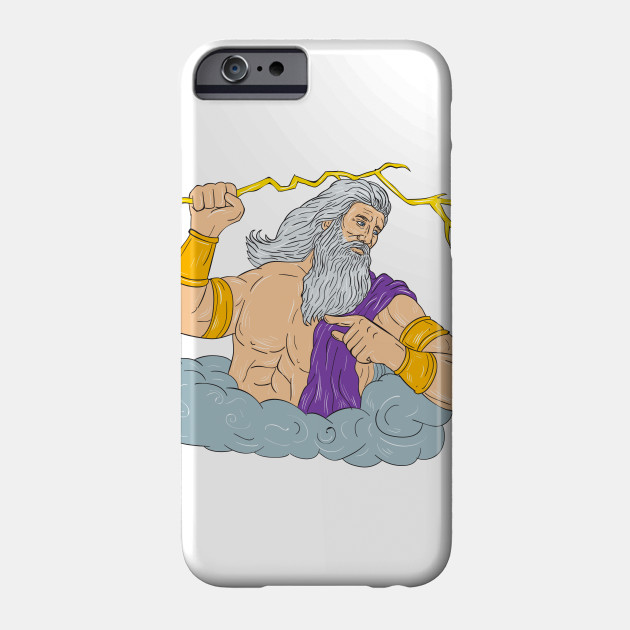 630x630 zeus wielding thunderbolt lightning drawing - Thunderbolt Drawing