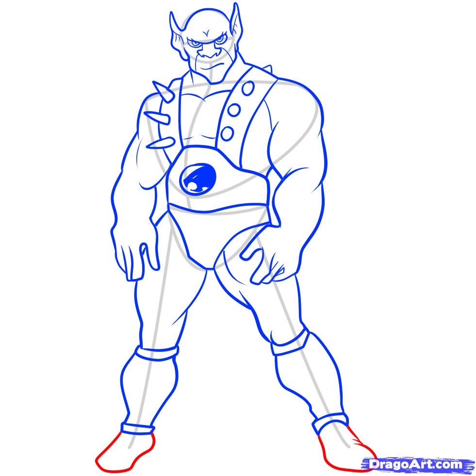 981x981 How To Draw Panthro, Thundercats, Step - Thundercats Drawing