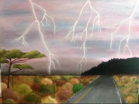 480x360 Speed Drawing Thunderstorm - Thunderstorm Drawing