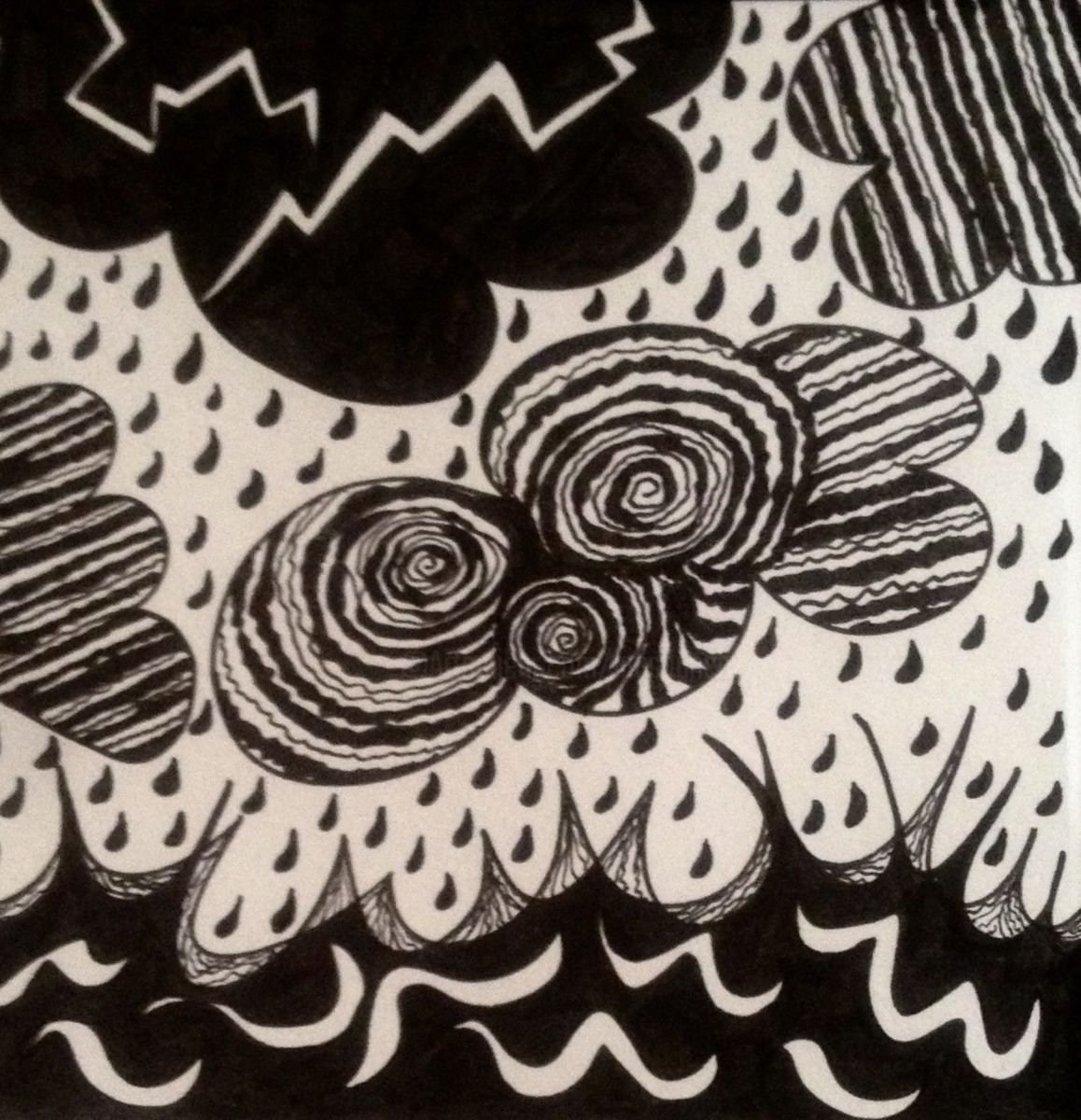 1158x1200 Thunderstorm Drawing - Thunderstorm Drawing