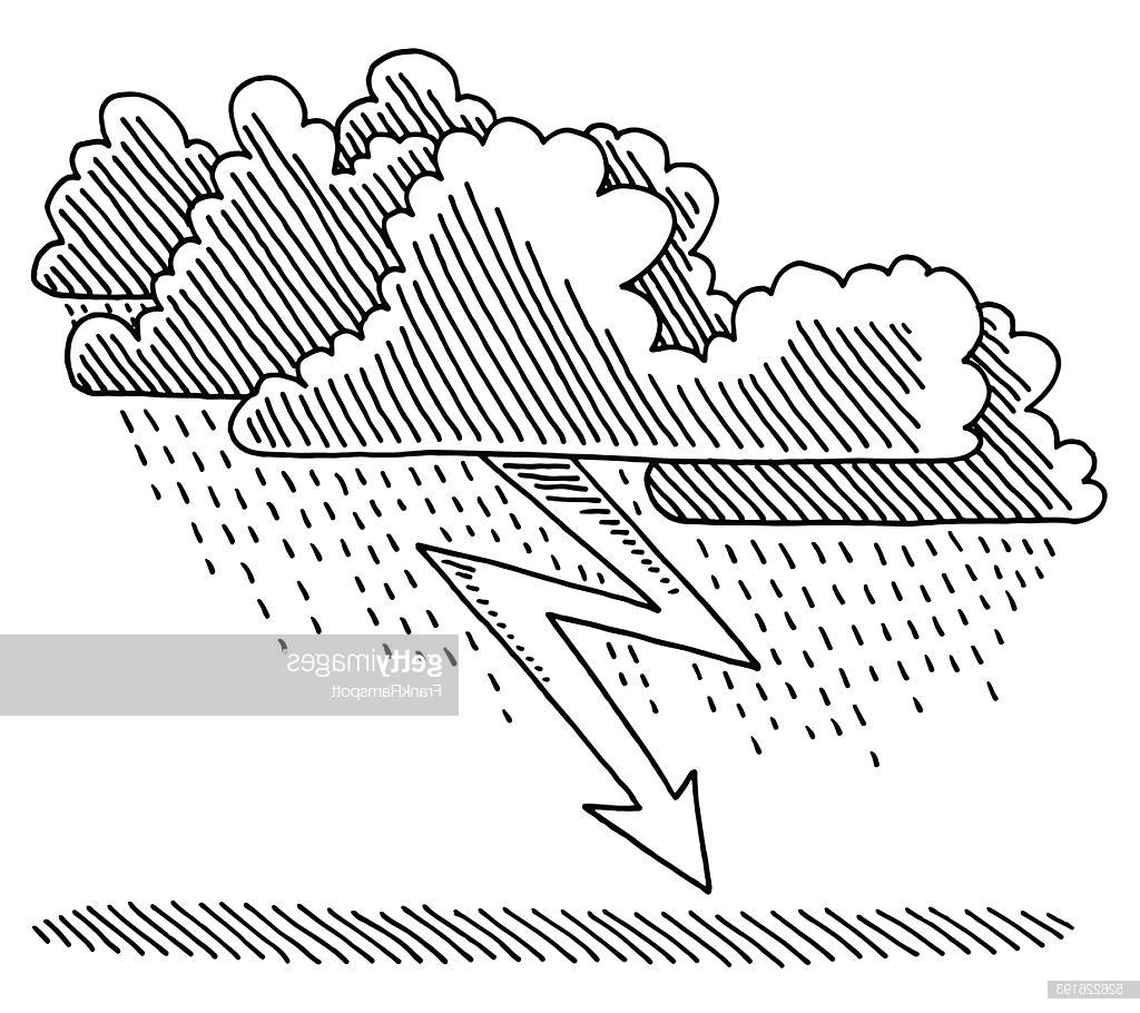 1024x910 Top Thunderstorm Cloud Lightning Weather Drawing Vector Photos - Thunderstorm Drawing