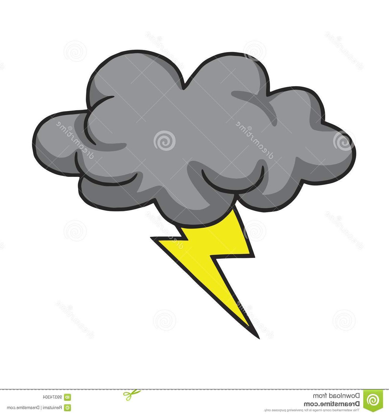 1300x1390 Best Thunderstorm Cloud Hand Drawn Vector Illustration Drawing - Thunderstorm Drawing