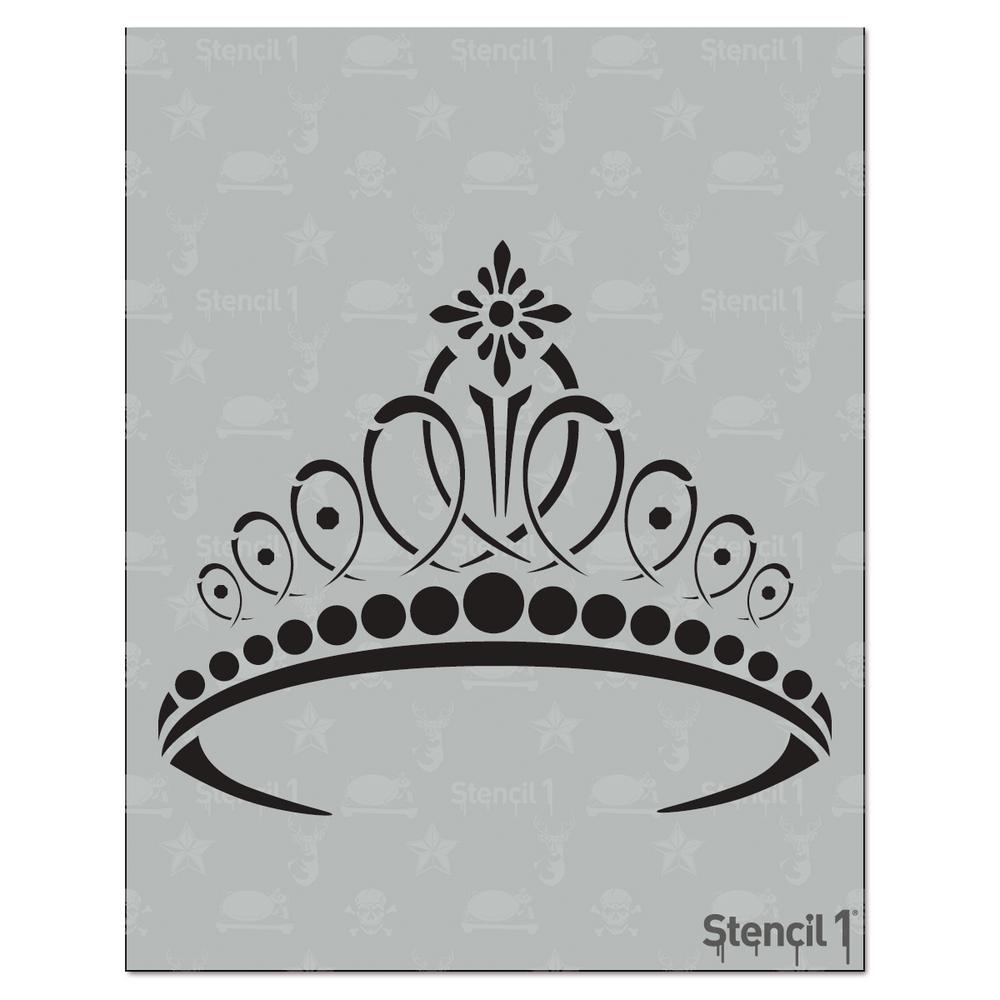 1000x1000 tiara stencil - Tiara Drawing