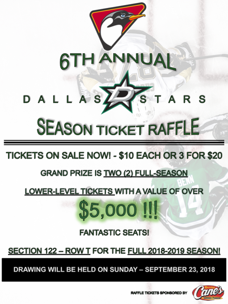 768x1024 dallas stars season ticket raffle - Ticket Drawing