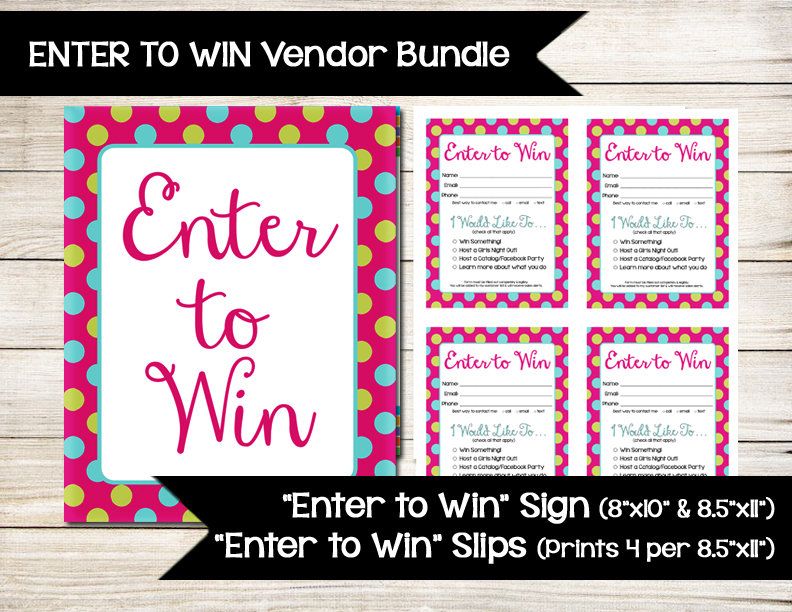 792x612 enter to win sign raffle ticket drawing slip door prize - Ticket Drawing