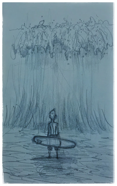 403x640 Mike's Art Blog - Tidal Wave Drawing