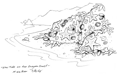 400x260 i like markers drawing a picture to color low tide on the oregon - Tide Drawing