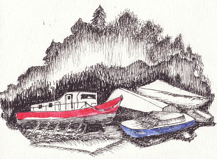 900x661 low tide drawing - Tide Drawing