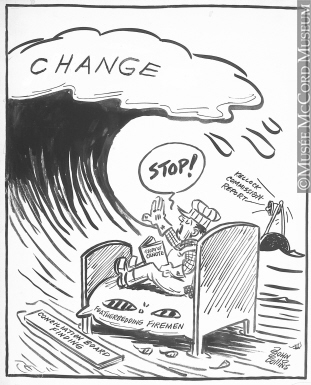 311x385 going against the tide drawing, cartoon john - Tide Drawing