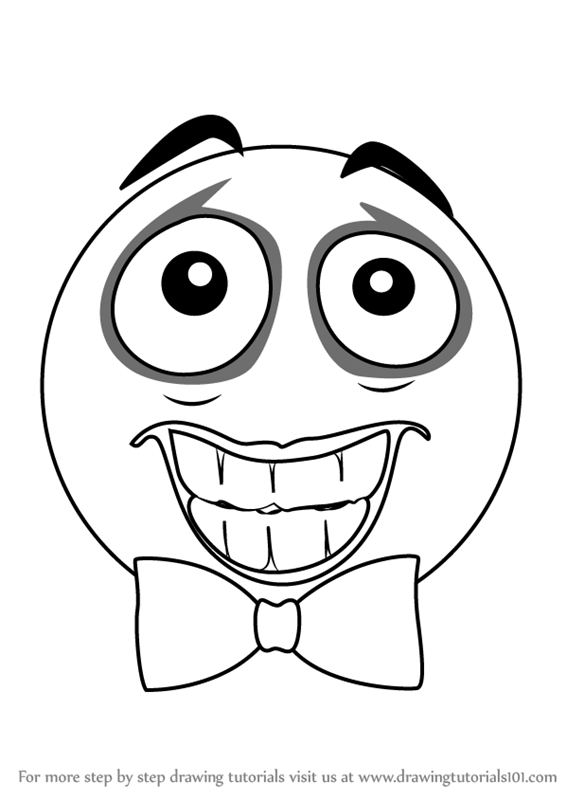 566x800 learn how to draw funny emoji with tie - Tie Drawing