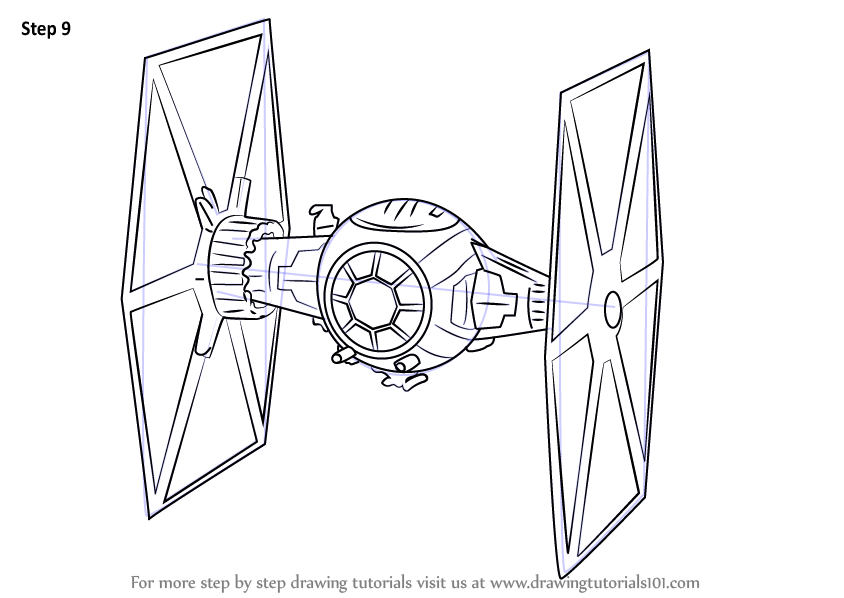 844x598 learn how to draw tie fighter from star wars - Tie Drawing