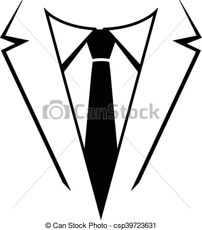 413x470 suit and tie drawing - Tie Drawing