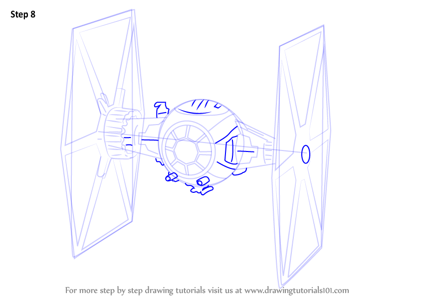 844x598 learn how to draw tie fighter from star wars - Tie Fighter Drawing