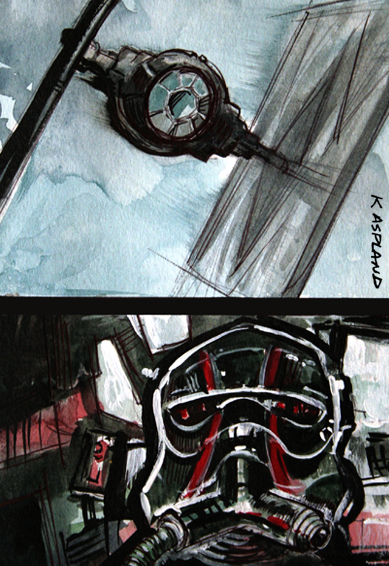 389x566 One Drawing A Day Days Til Star Wars - Tie Fighter Drawing