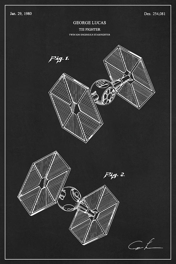 600x900 restored original patent drawing for the tie fighter toy figurine - Tie Fighter Drawing