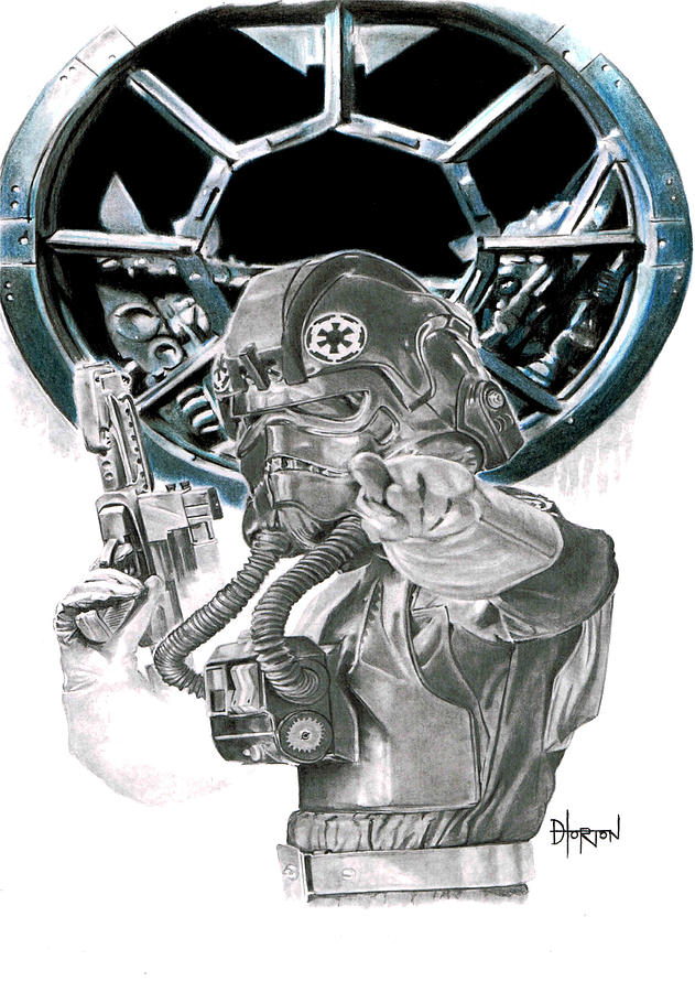 631x900 tie fighter pilot drawing - Tie Fighter Drawing