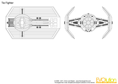 400x283 tie fighter vector drawing - Tie Fighter Drawing