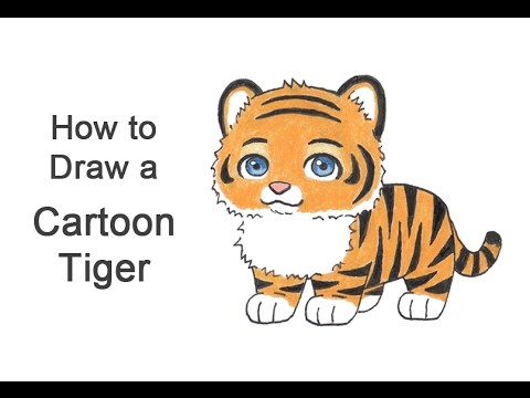 480x360 How To Draw A Tiger - Tiger Cartoon Drawing