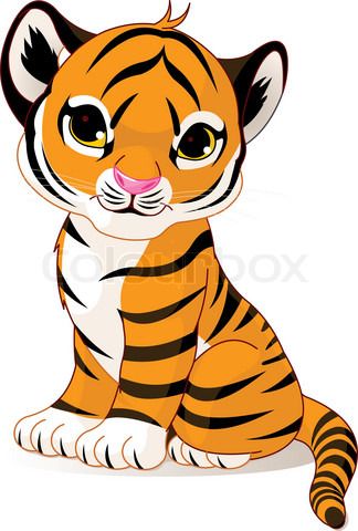 324x480 Vector Of 'cartoon, Cute, Vector' Animal Manipulations - Tiger Cartoon Drawing